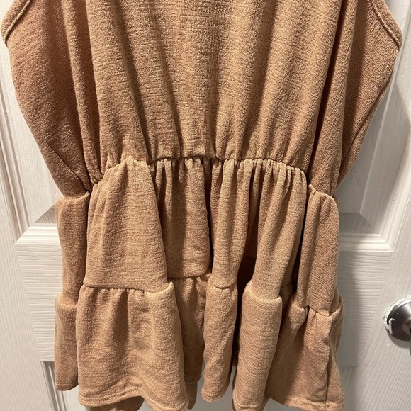 Tan Sleeveless Dress - Picture 3 of 6